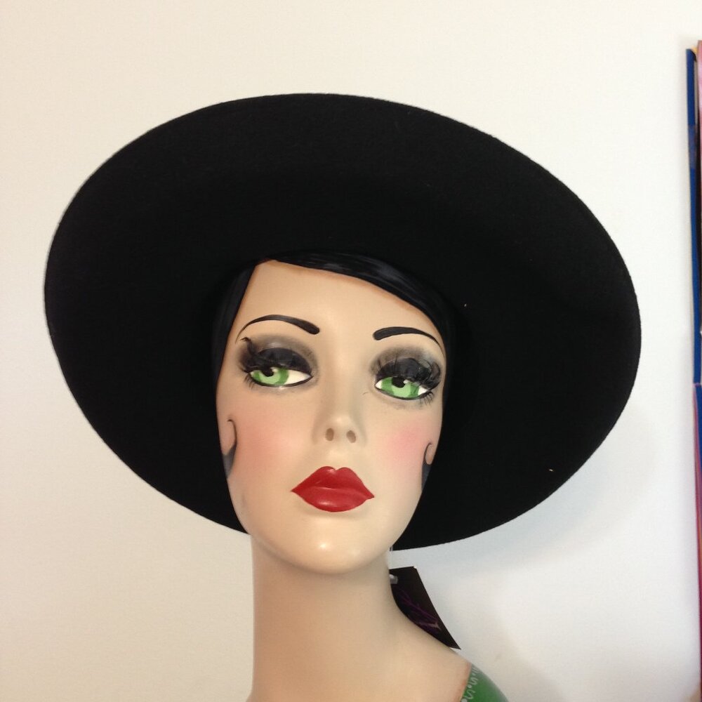 Woman's Black Hat  by  Eric Javits  /  Lily  J -  Inauguration Hat Designer,